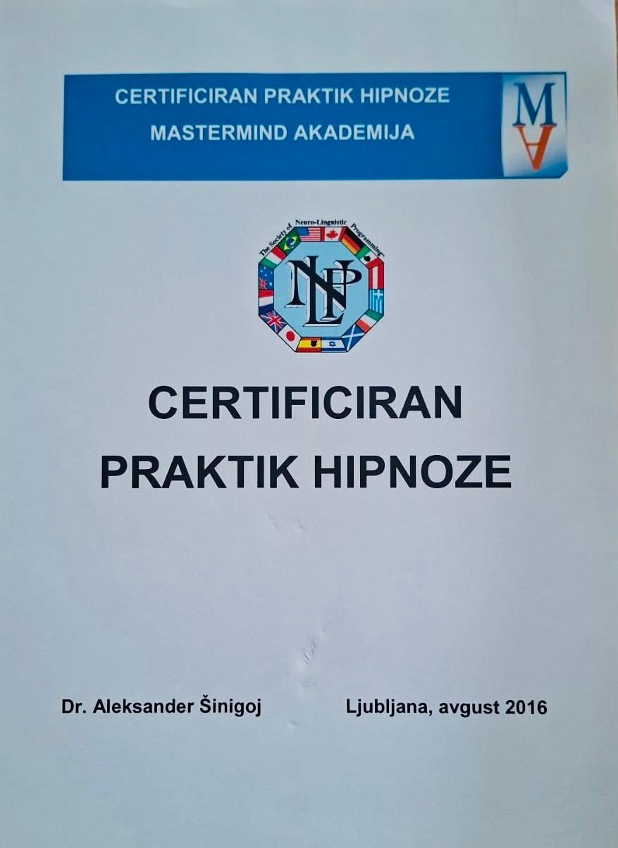 Certified Hypnosis Practitioner — Dejan