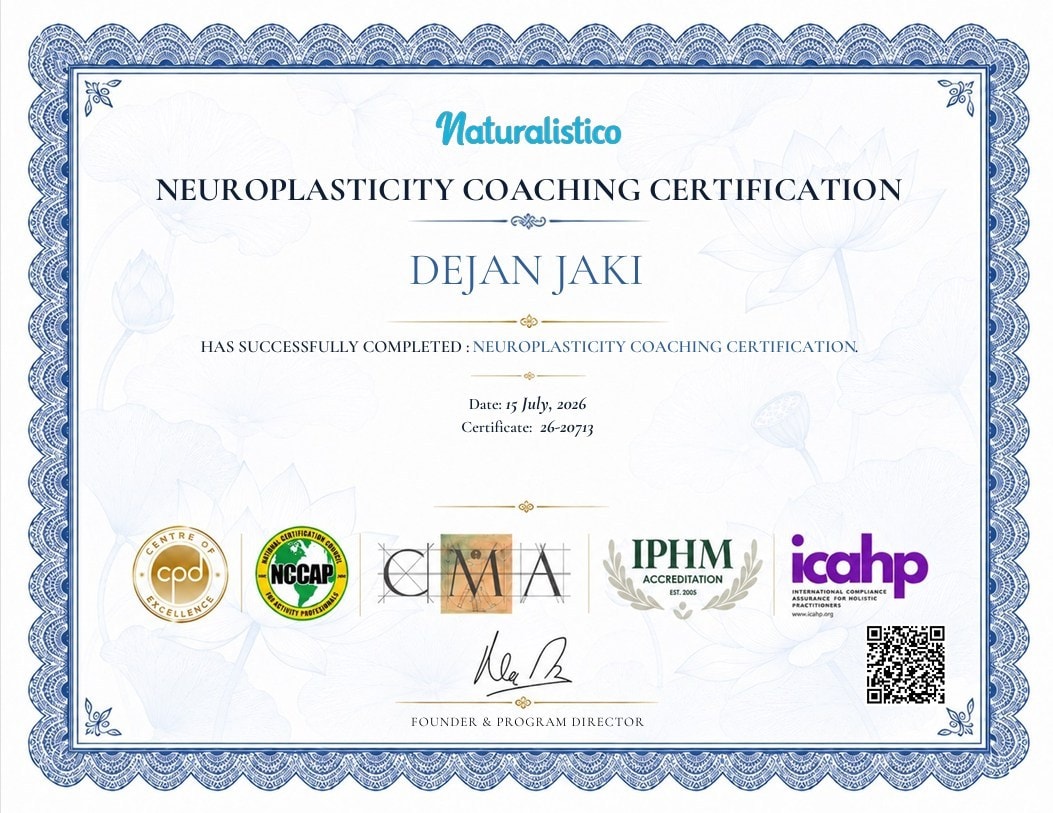 Neuroplasticity Coaching Certification — Dejan